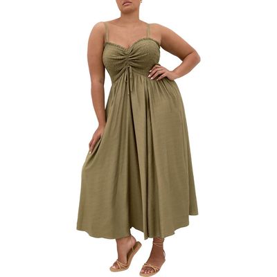City Chic City Chic Maui Smocked Maxi Sundress