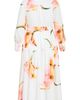 City Chic City Chic Maxi Floral Satin Maxi Shirtdress - 4