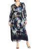 City Chic City Chic Nadia Floral Print Long Sleeve Maxi Dress - 1