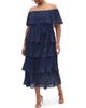 City Chic City Chic Night Garden Pleated Tiered Maxi Dress - 1