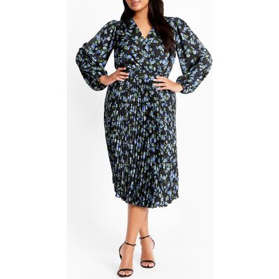 City Chic City Chic Nina Floral Midi Dress(Plus)