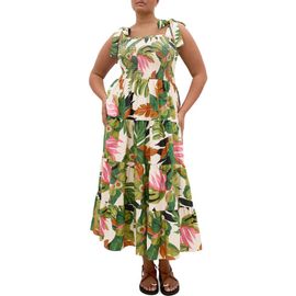 City Chic City Chic Paradiso Floral Print Sleeveless Dress