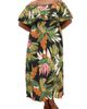 City Chic City Chic Paradiso Print Tie Neck Maxi Dress  - 1