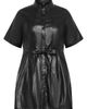 City Chic City Chic Paula Tie Waist Faux Leather Dress - 3