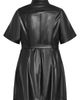 City Chic City Chic Paula Tie Waist Faux Leather Dress - 4
