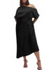 City Chic City Chic Payton Pleated One-Shoulder Maxi Dress - 1