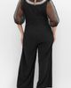 City Chic City Chic Phoenix Embellished Sheer Panel Jumpsuit - 2