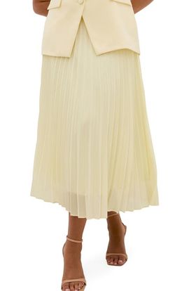 City Chic City Chic Pleated Chiffon Maxi Skirt