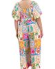 City Chic City Chic Positano Patchwork Print Jumpsuit - 2