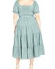 City Chic City Chic Puff Sleeve Tiered Midi Dress - 2