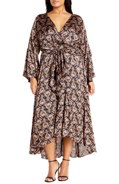 City Chic City Chic Remington Faux Wrap Maxi Dress