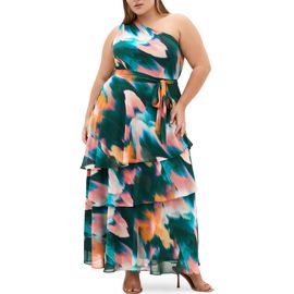 City Chic City Chic Rendezvous Tiered Ruffle Dress 