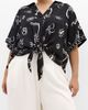 City Chic City Chic Resort Print Tie Front Top - 1