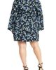 City Chic City Chic Rivka Print Long Sleeve Wrap Dress - 2