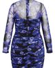 City Chic City Chic Robin Print Ruched Long Sleeve Body-Con Dress - 4