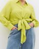 City Chic City Chic Rosa Tie Hem Button-Up Shirt - 1