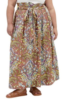 City Chic City Chic Sable Tie Waist Maxi Skirt