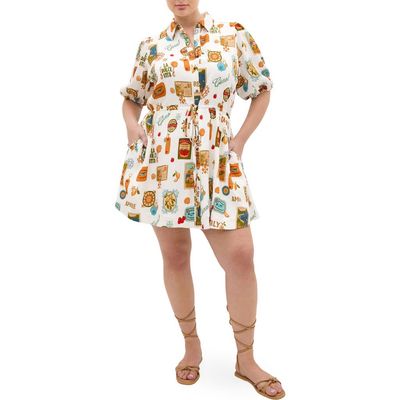 City Chic City Chic Sao Paulo Amore Print Shirtdress