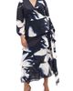 City Chic City Chic Selene Floral Print Long Sleeve Wrap Dress - 1