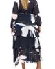 City Chic City Chic Selene Floral Print Long Sleeve Wrap Dress - 2