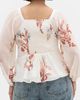 City Chic City Chic Shayla Floral Print Balloon Sleeve Top - 2