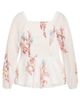 City Chic City Chic Shayla Floral Print Balloon Sleeve Top - 4
