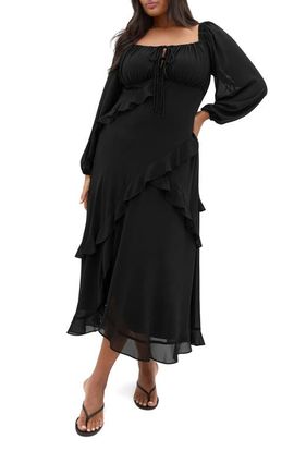 City Chic City Chic Shayla Long Sleeve Dress