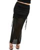 City Chic City Chic Shelly Ruched Mesh Midi Skirt - 1