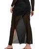 City Chic City Chic Shelly Ruched Mesh Midi Skirt - 2