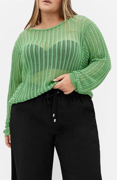 City Chic City Chic Slouch Open Stitch Sweater