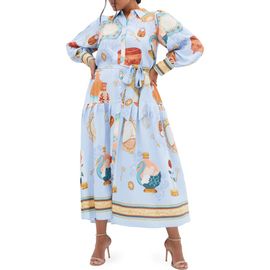 City Chic City Chic Stellar Beauty Long Sleeve Maxi Dress