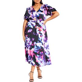 City Chic City Chic Tayla Ruched Cutout Cocktail Dress