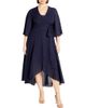 City Chic City Chic The Kira High-Low Ruffle Wrap Maxi Dress - 1