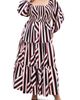 City Chic City Chic Timeless Stripe Long Sleeve Dress  - 1
