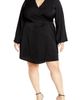 City Chic City Chic Veronika Long Sleeve Wrap Dress - 1