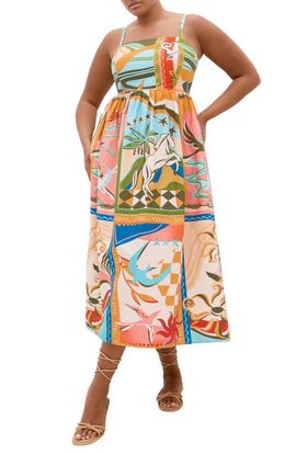 City Chic City Chic Wild Soul Cotton Maxi Sundress 