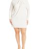 City Chic City Chic Wrap Neck Long Sleeve Minidress - 1