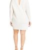 City Chic City Chic Wrap Neck Long Sleeve Minidress - 2