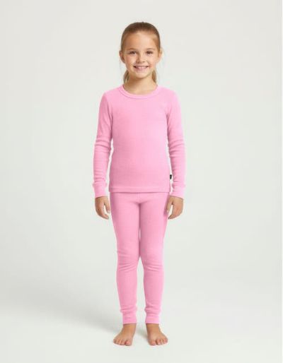 CITY THREADS CITY THREADS Baby Girls Soft & Cozy Thermal Long Johns 2-Piece Set