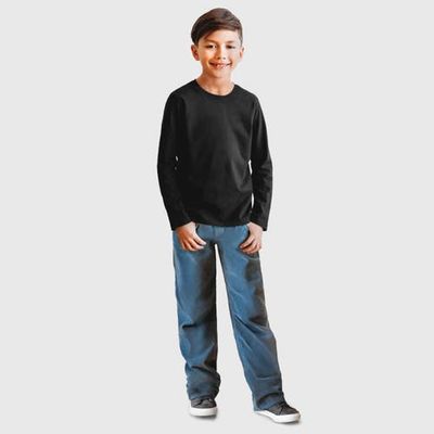 CITY THREADS CITY THREADS Boys Long Sleeve Soft 100% Cotton Jersey T-Shirt
