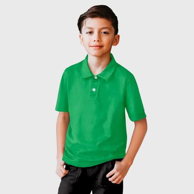 CITY THREADS CITY THREADS Boys Soft 100% Cotton Jersey 2-Button Short Sleeve Polo Shirt