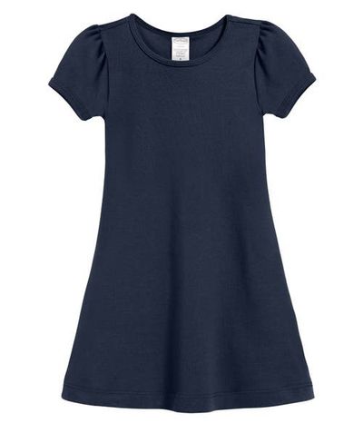 CITY THREADS CITY THREADS Girls Soft 100% Cotton Puff Short Sleeve Dress