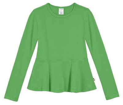 CITY THREADS CITY THREADS Girls Soft Cotton Long Sleeve Peplum Tee