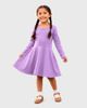 CITY THREADS CITY THREADS Girls Soft Jersey 100% Cotton Long Sleeve Skater Twirly Dress - 1