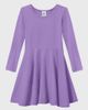 CITY THREADS CITY THREADS Girls Soft Jersey 100% Cotton Long Sleeve Skater Twirly Dress - 2