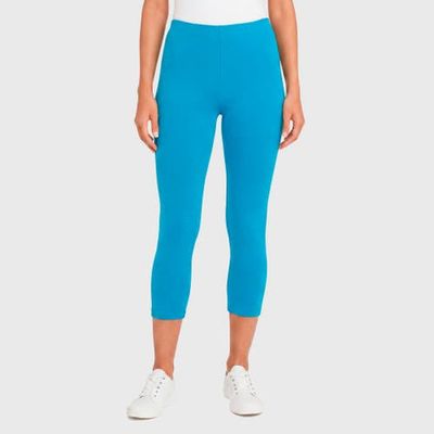 CITY THREADS CITY THREADS Women's Soft 100% Cotton Everyday Wear Capri Leggings
