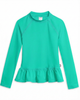 City Threads USA-Made City Threads USA-Made Girls Swim Peplum UPF 50+ Long Sleeve Rashguard Tee - 1
