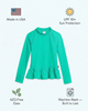 City Threads USA-Made City Threads USA-Made Girls Swim Peplum UPF 50+ Long Sleeve Rashguard Tee - 4
