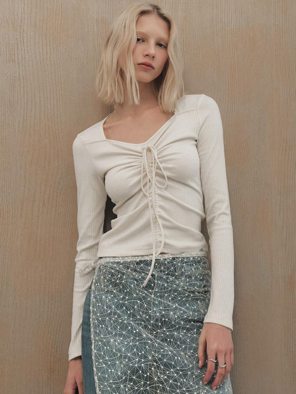 CITYBREEZE Shirring Ribbon T-shirt