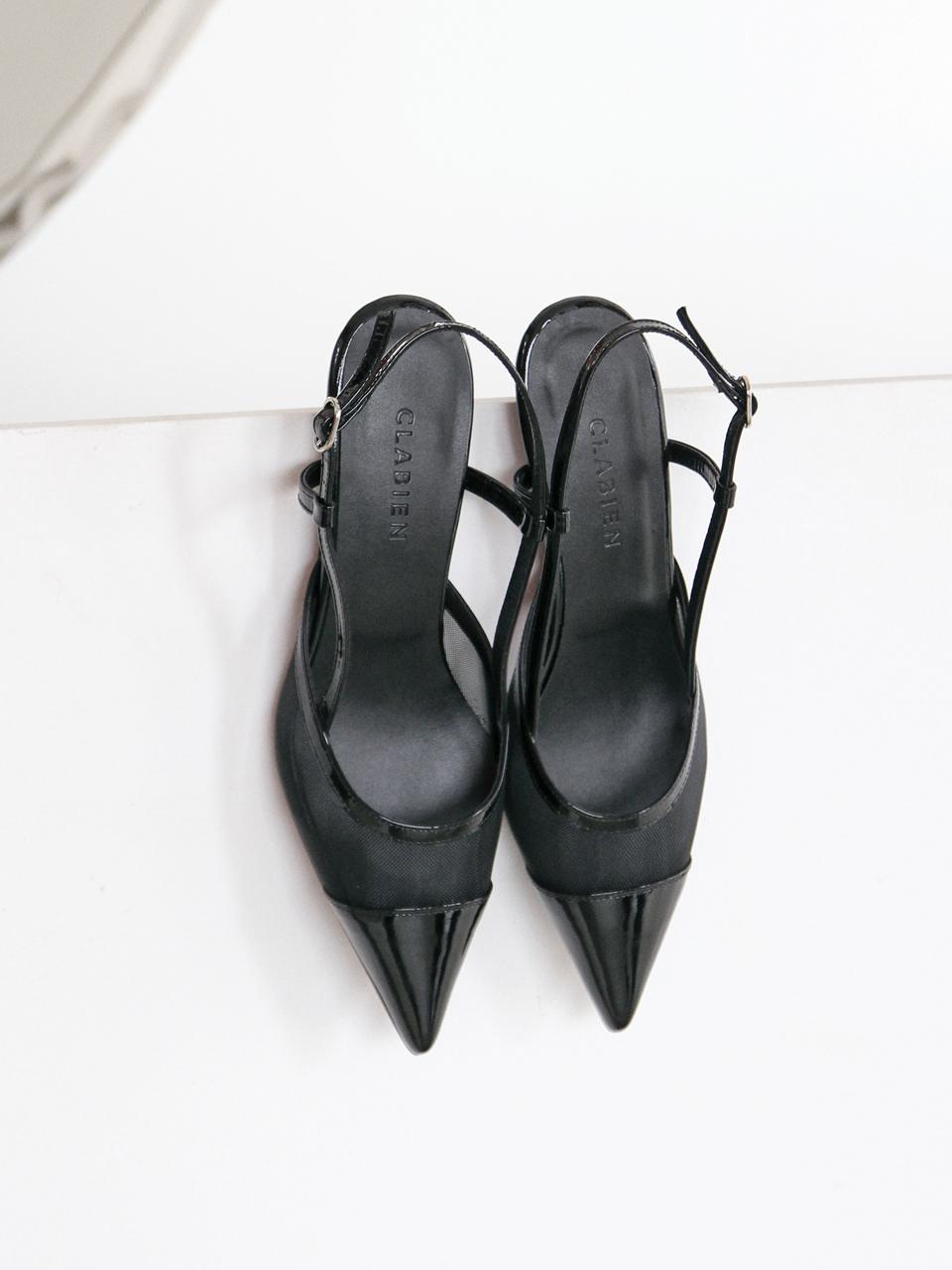 CLABIEN Zena Mesh Slingback Shoes